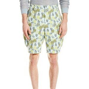 Thaddeus O'Neil Men's Pineapple Jacquard Reverse Pleat Short Size Medium